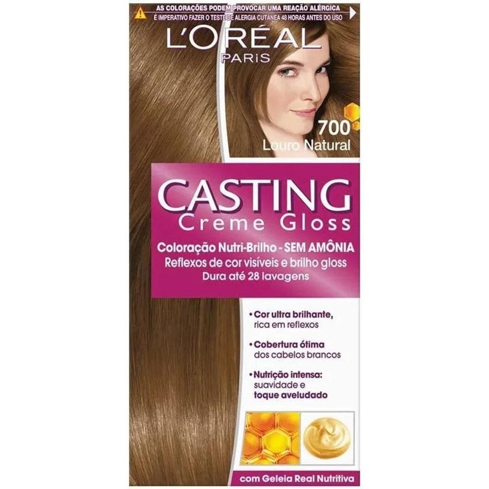 2X Tinta Casting Creme Gloss Lóreal Tom Lour Natural 700