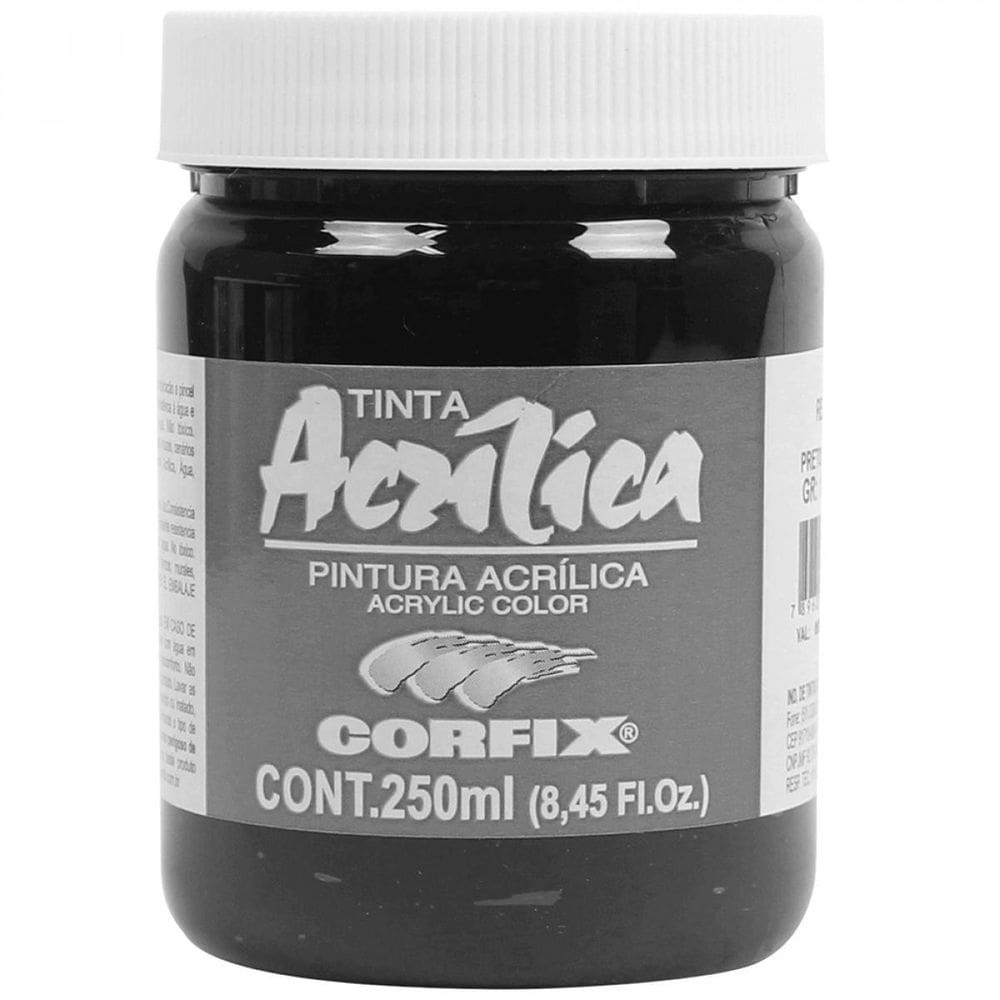 Tinta Acrílica Corfix Preto 65 G1 250Ml