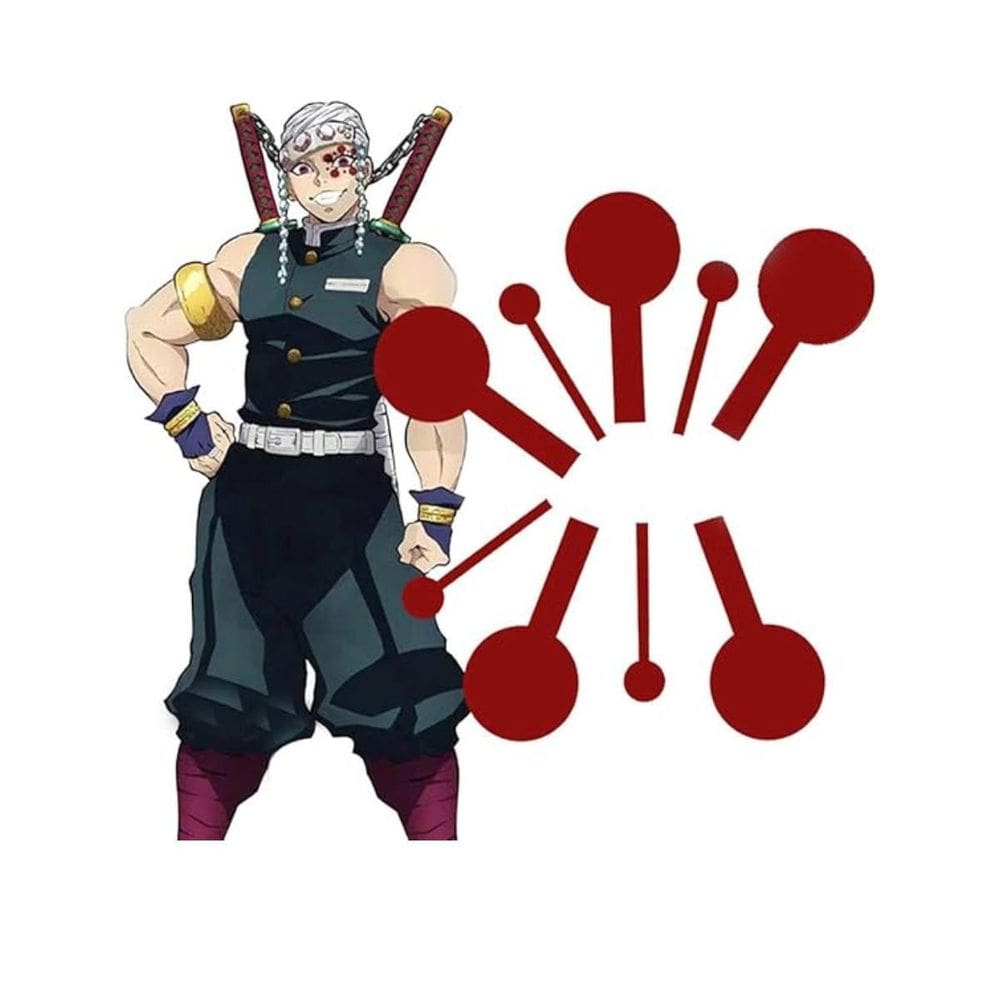 Tatuagem Temporário Tengen Uzui Tomioka Demon Slayer