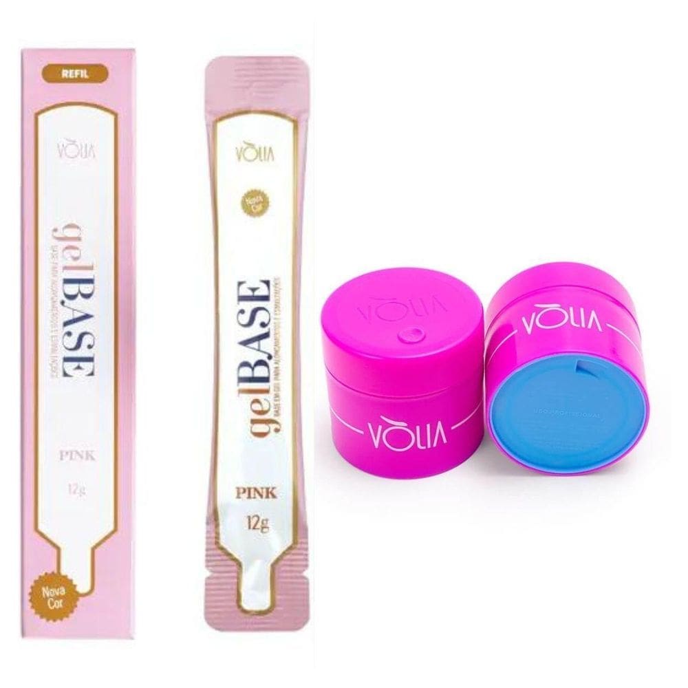 Gel Base Volia Pink 14G + Pote Eco Duo Volia 30G