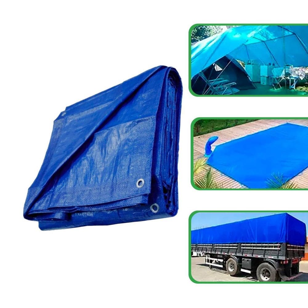 Lona Reforçada Polietileno Impermeável 100 Micras - 2X2M