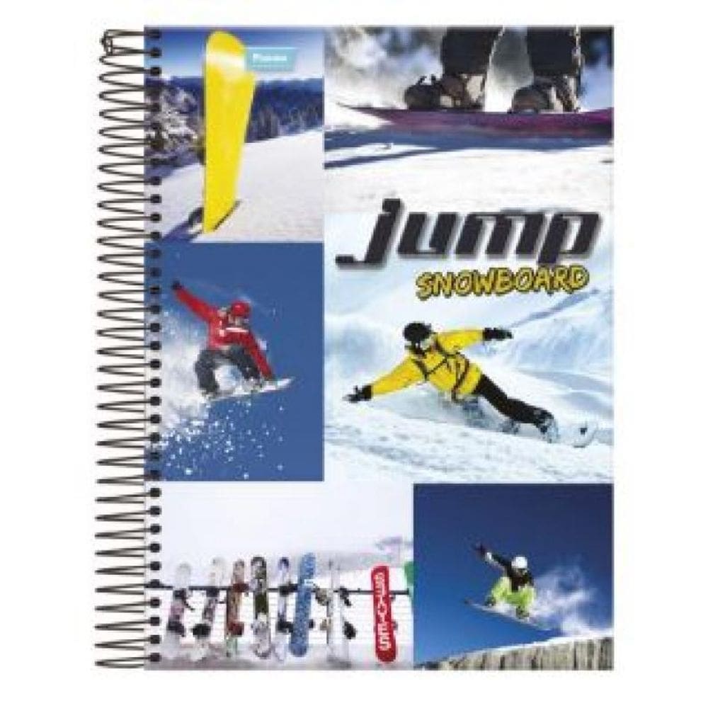 Caderno 10M 200Fls Espiral Jump 8001
