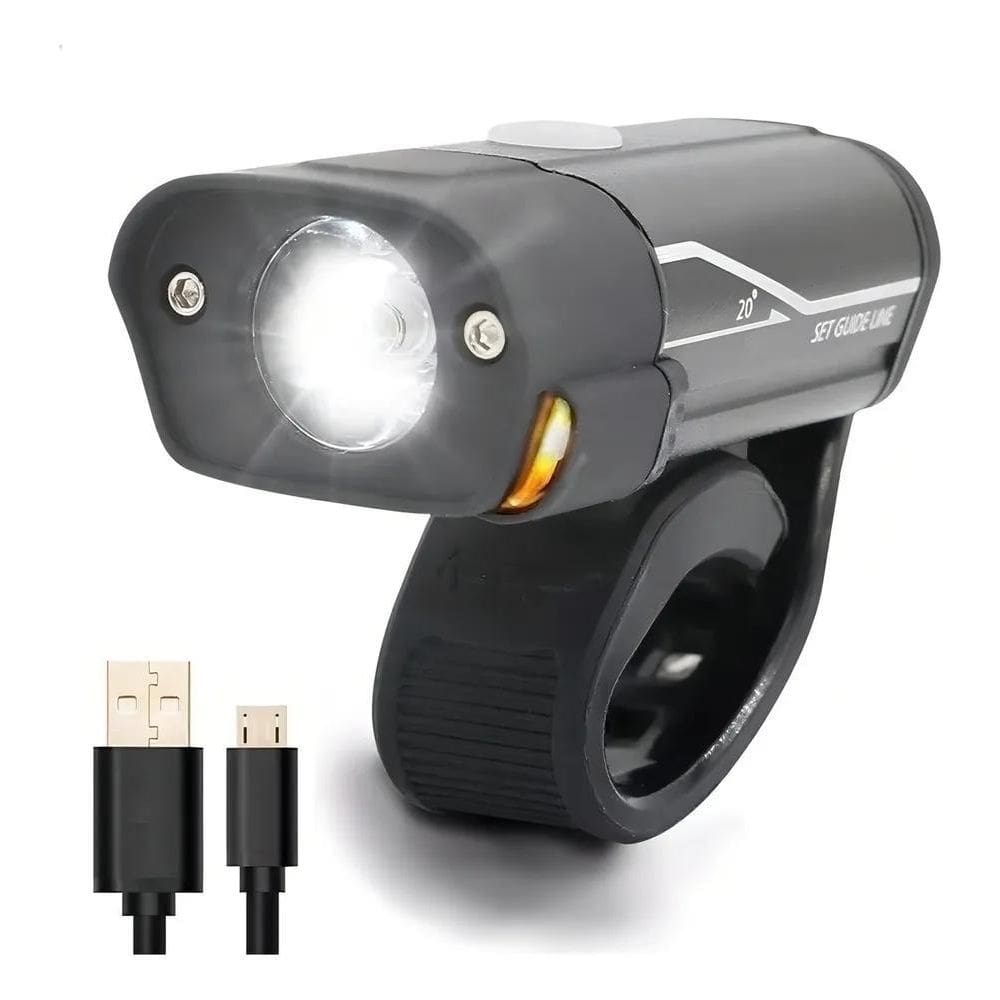 2X Farol De Bike Usb Lanterna Farol Para Bicicleta Recarregá