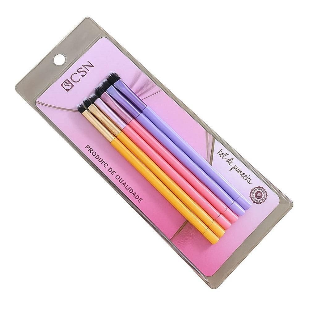 Pinceis De Maquiagem Kit Com 6 Pincel Completo