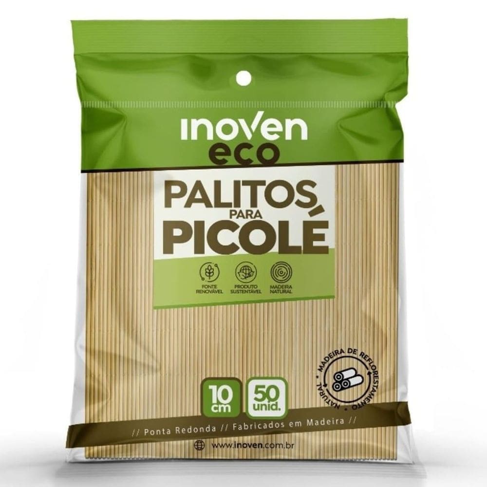 Palito De Madeira Para Depilação Artesanato Picolé 10Cm 50Un