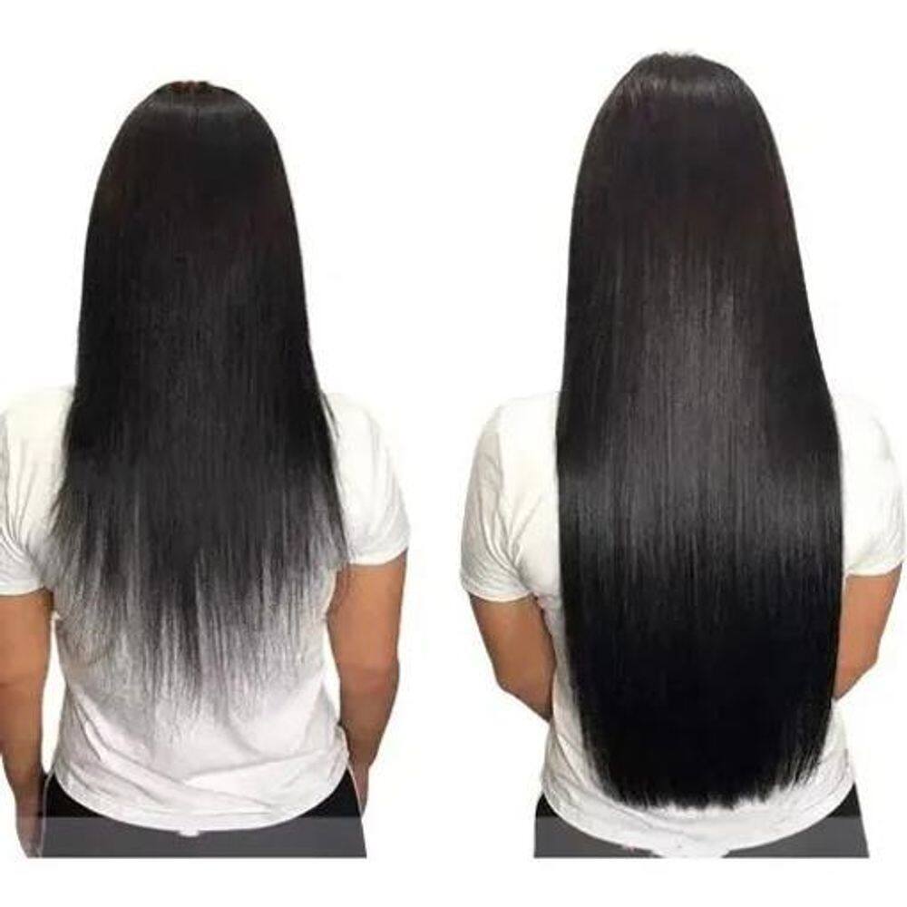 Cabelo Orgânico Liso Tic Tac Aplique Mega Hair 100% Organico