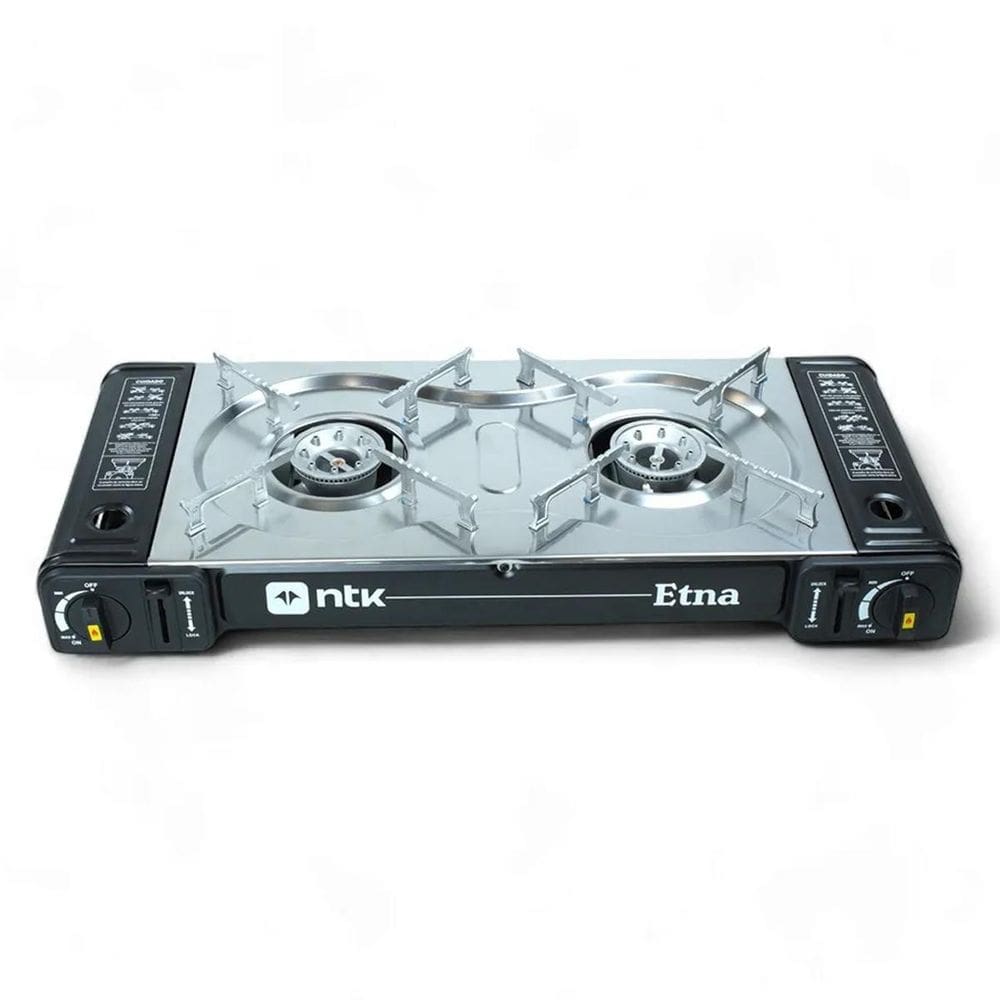 Fogareiro Horizontal 2 Bocas Etna 63Cm Aço Inox Nautika