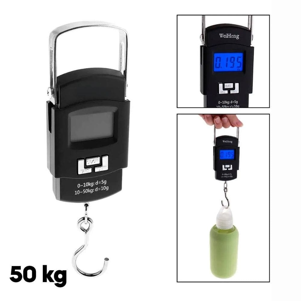 Balança De Mão Digital Para Feira Pesca Mala E Bolsa