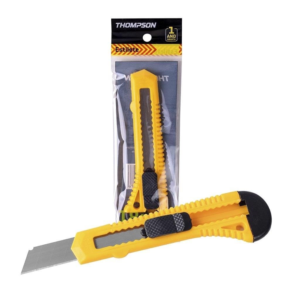 Estilete Estreito Premium 18mm - Embalagem com 12 Unidades