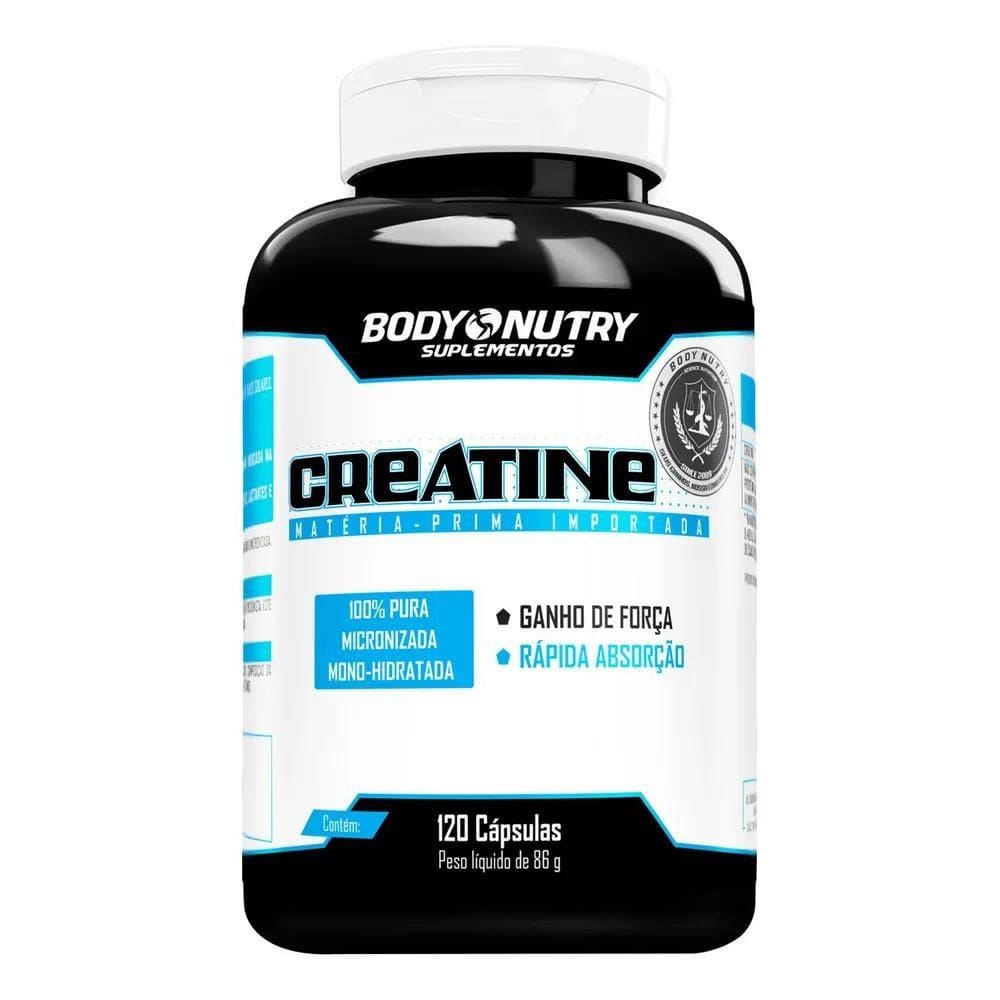 2X Creatina Pura 120 Cápsulas Body Nutry Sabor Sem Sabor