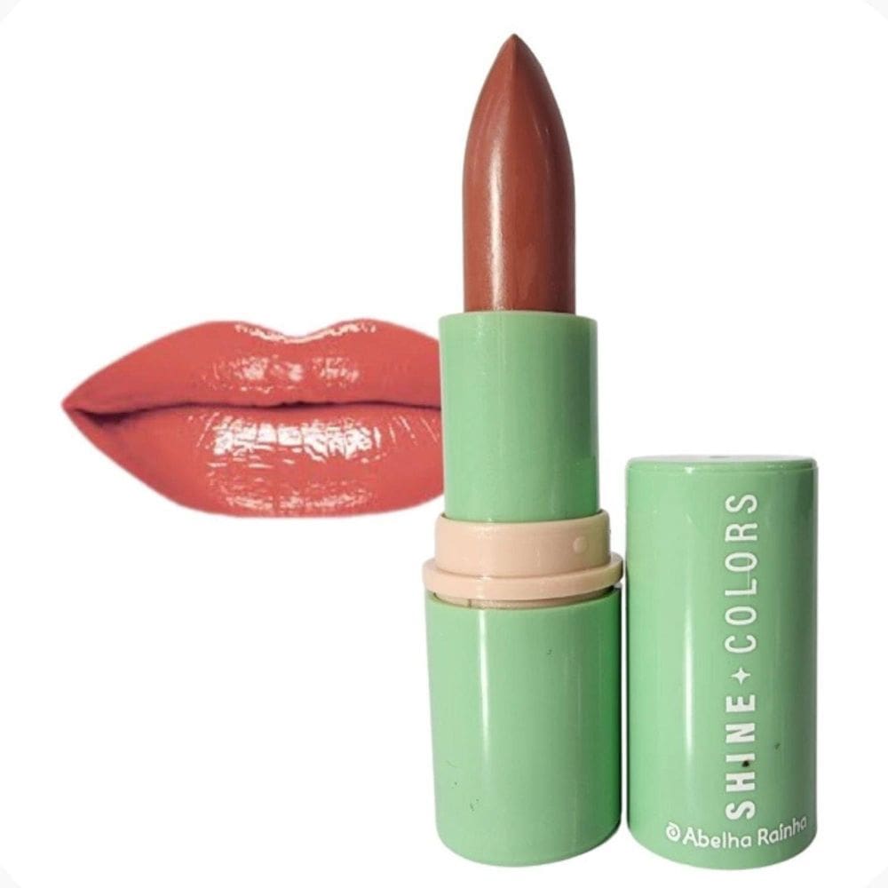 Batom Cremoso Brilho E Sabor Pêssego Gostinho Frutas Shine