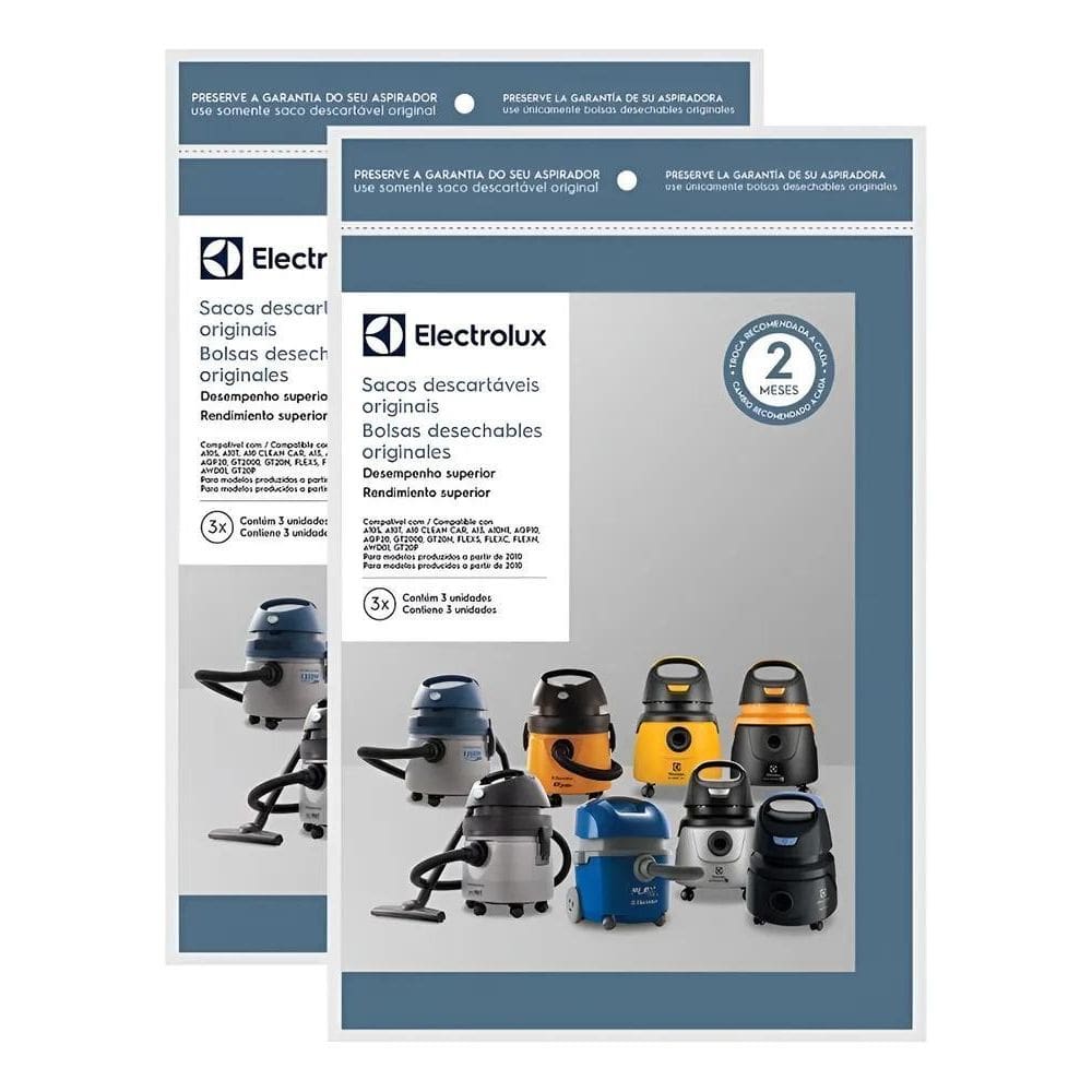 6 Sacos Descartáveis Para Aspirador Aqp20 Electrolux