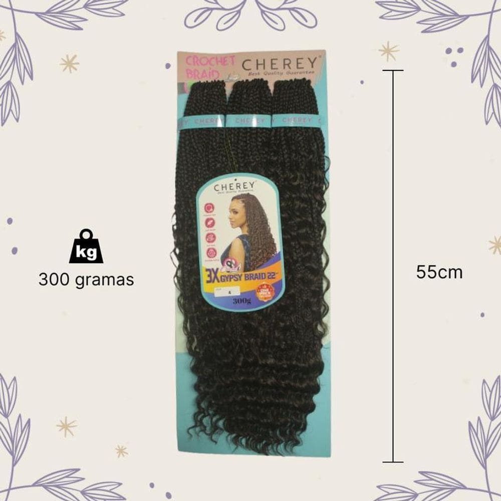 Aplique Gypsy 3X Cabelo Boho Box 300Gr Crochet Braid