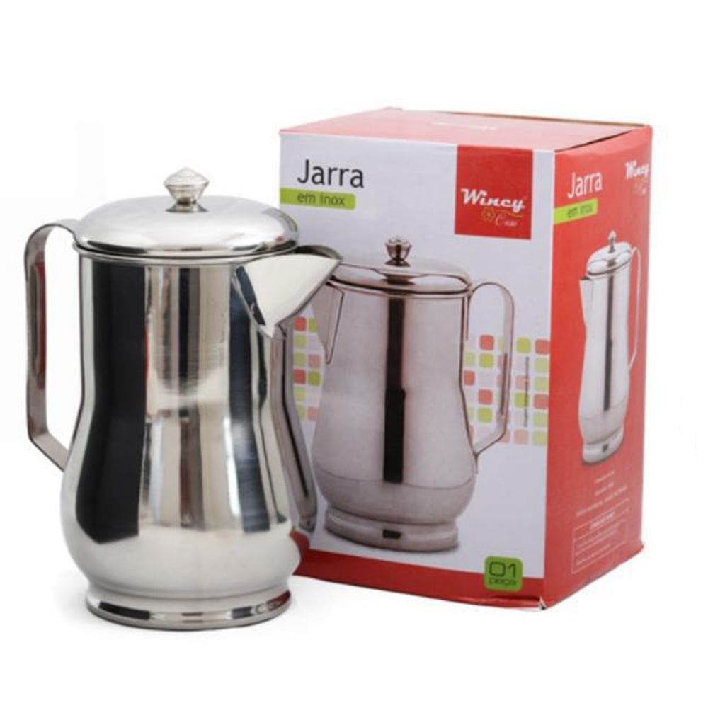 Jarra Inox Cromado Com Aparador De Gelo 1,5 Litros - Wincy