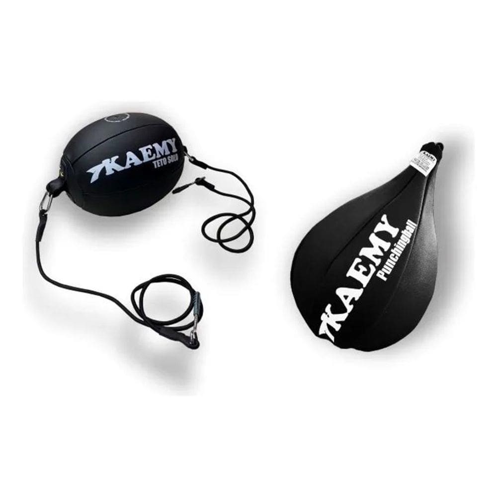 2X Bola Teto Solo E Pusching Ball Cor Preto