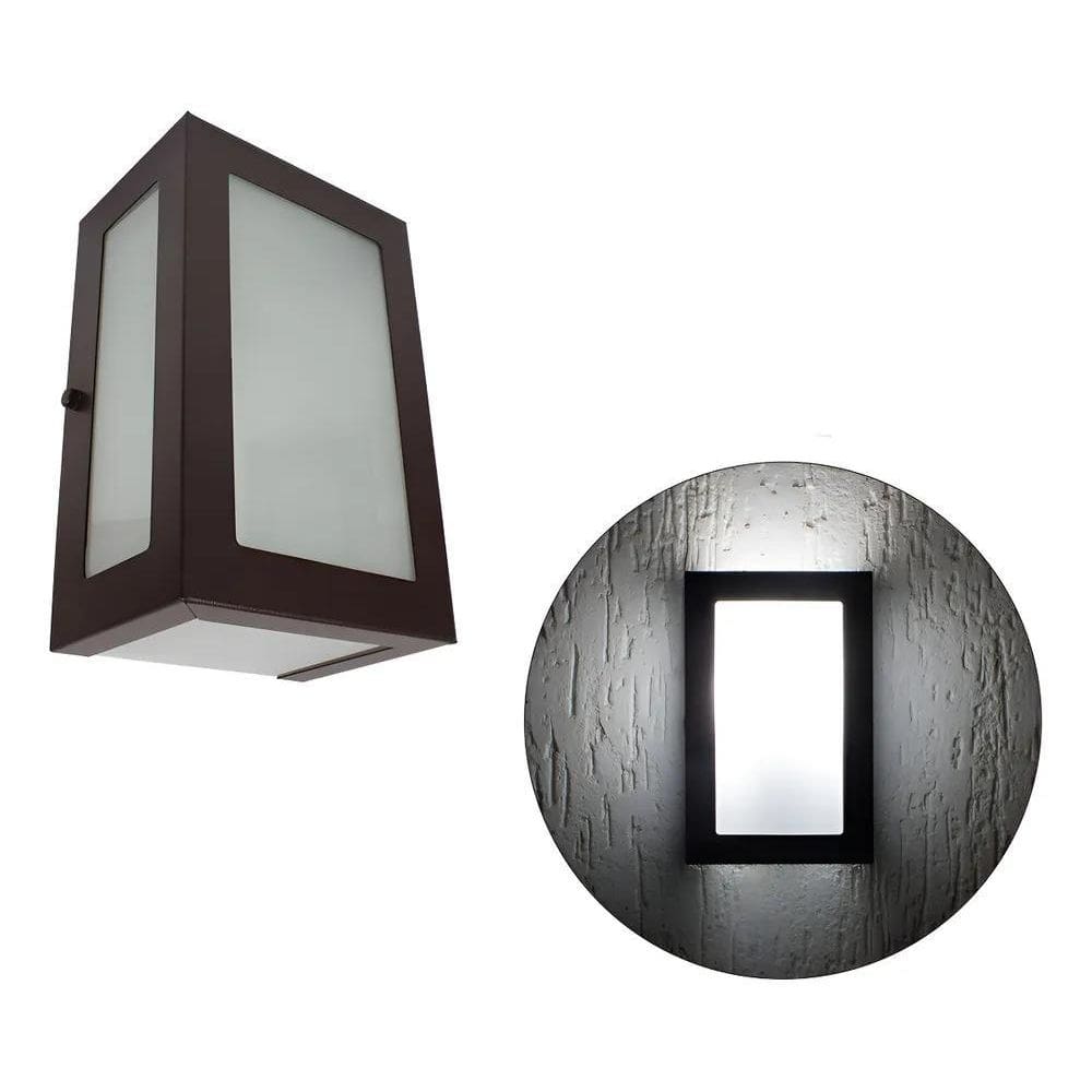 Arandela Externa 5 Vidros Alumínio Muro Parede E27 Cor Marro