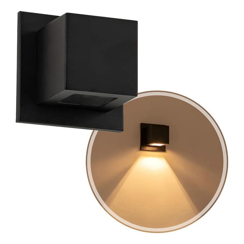 Arandela Box Cubo Pequena 1 Facho Parede Muro St1319 Estrutu