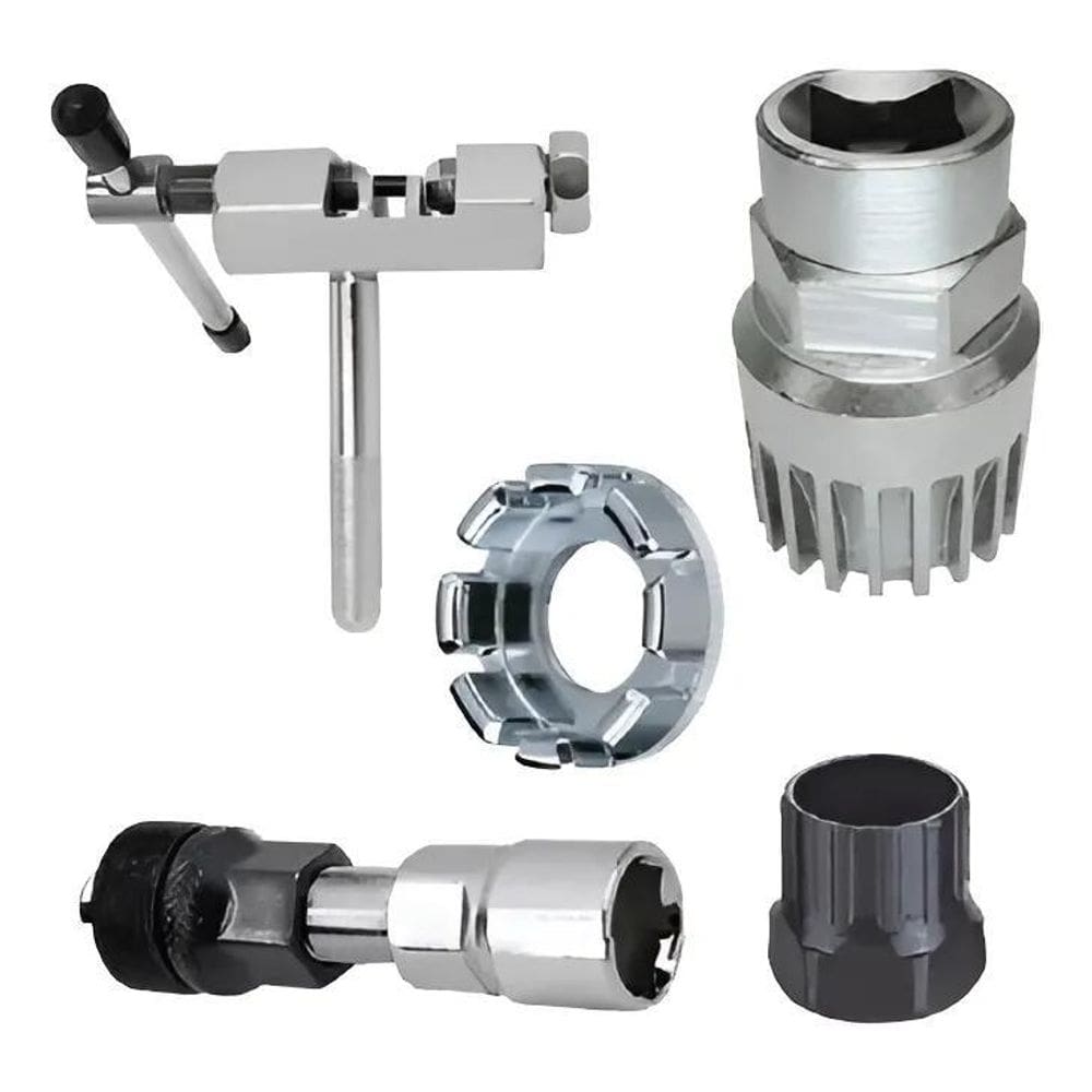 Kit Ferramenta Bike Extrator Pedivela Catraca Saca Corrente