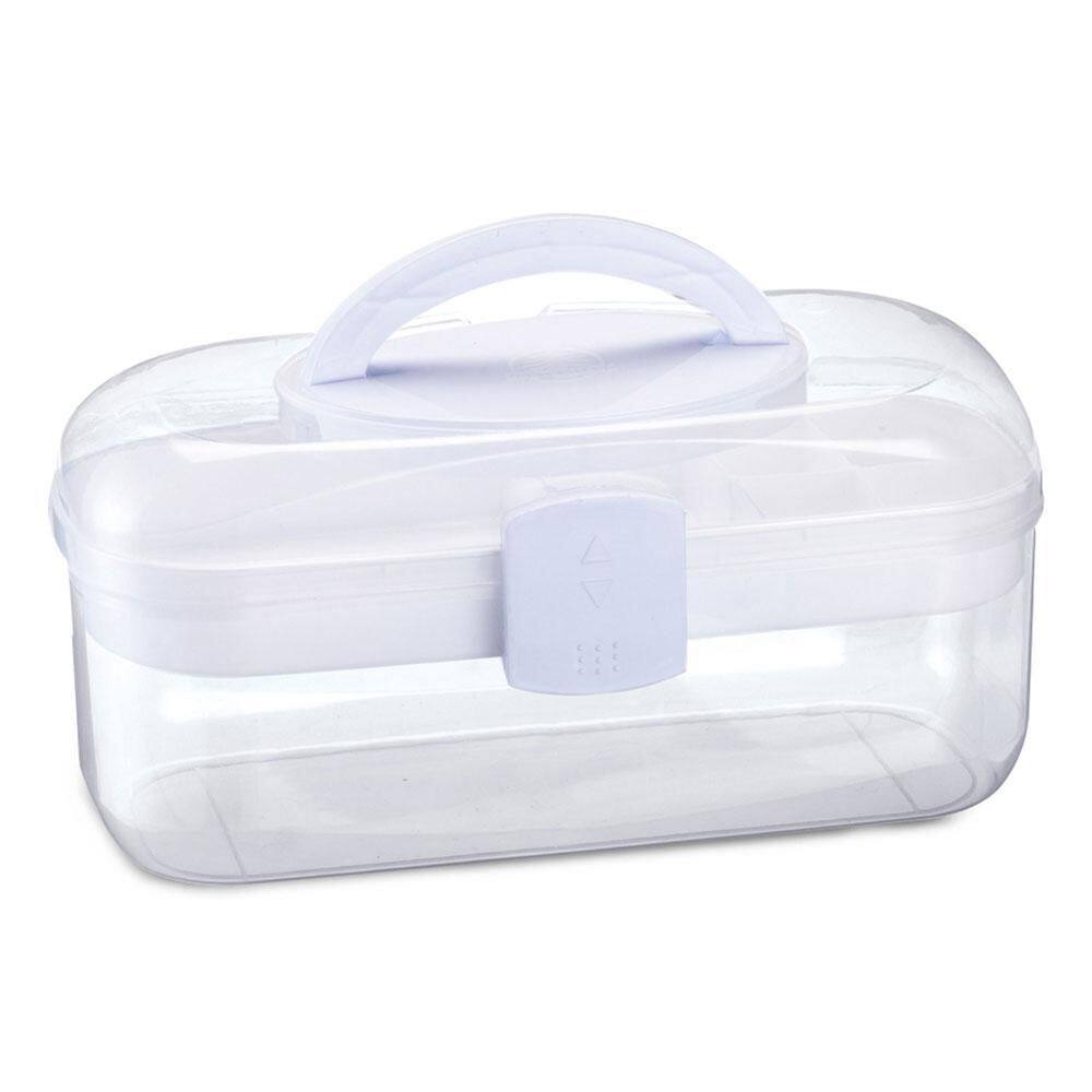 Caixa Maleta Multiuso Organizadora Manicure Maquiagem Branca