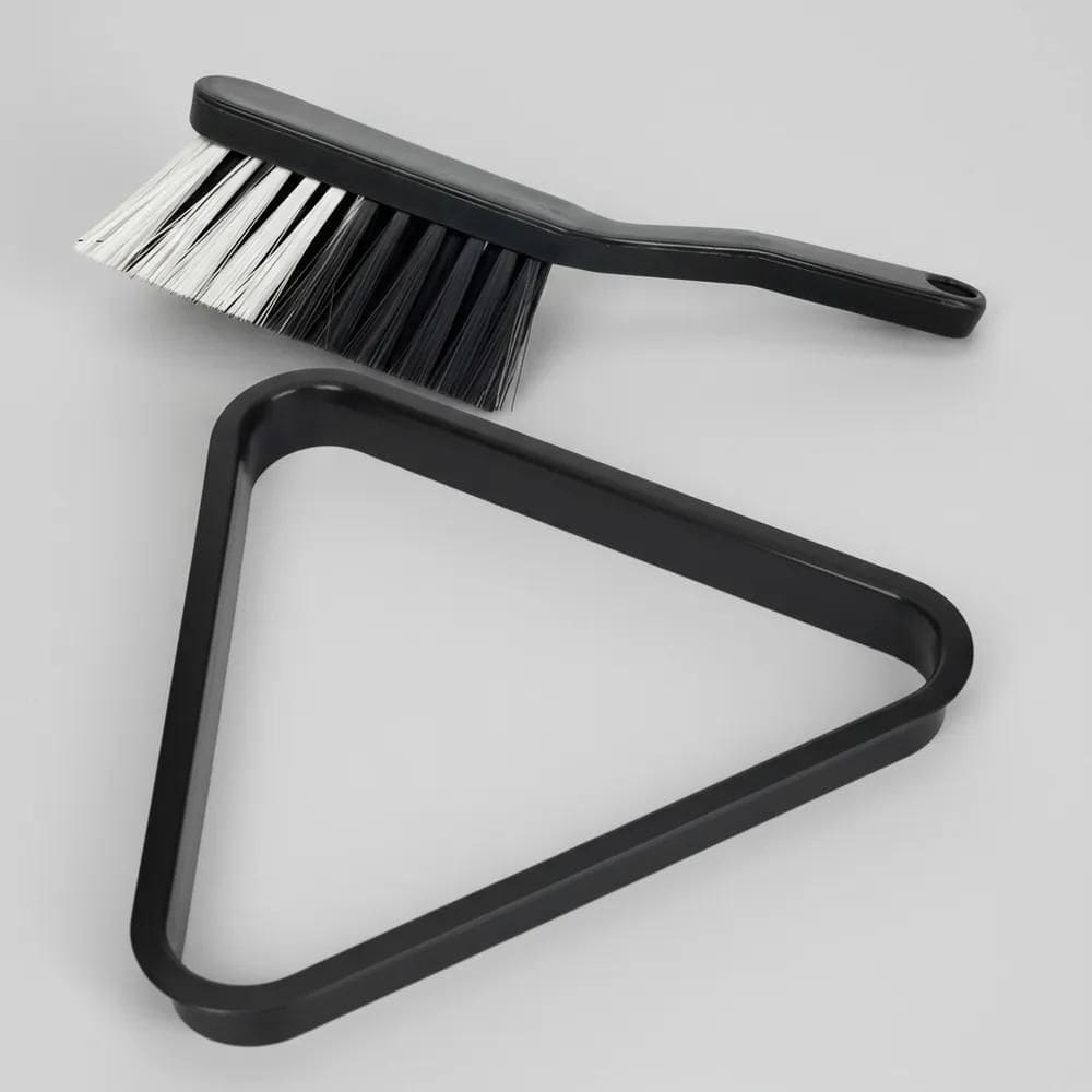 Triangulo Plástico E Escova Limpa Mesa Sinuca Bilhar Snooker