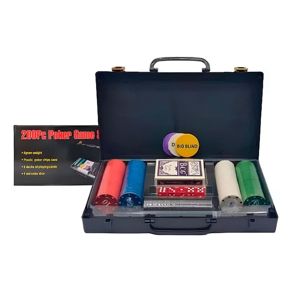 Jogo Poker Texas Hold`Em 200 Fichas Numeradas 2