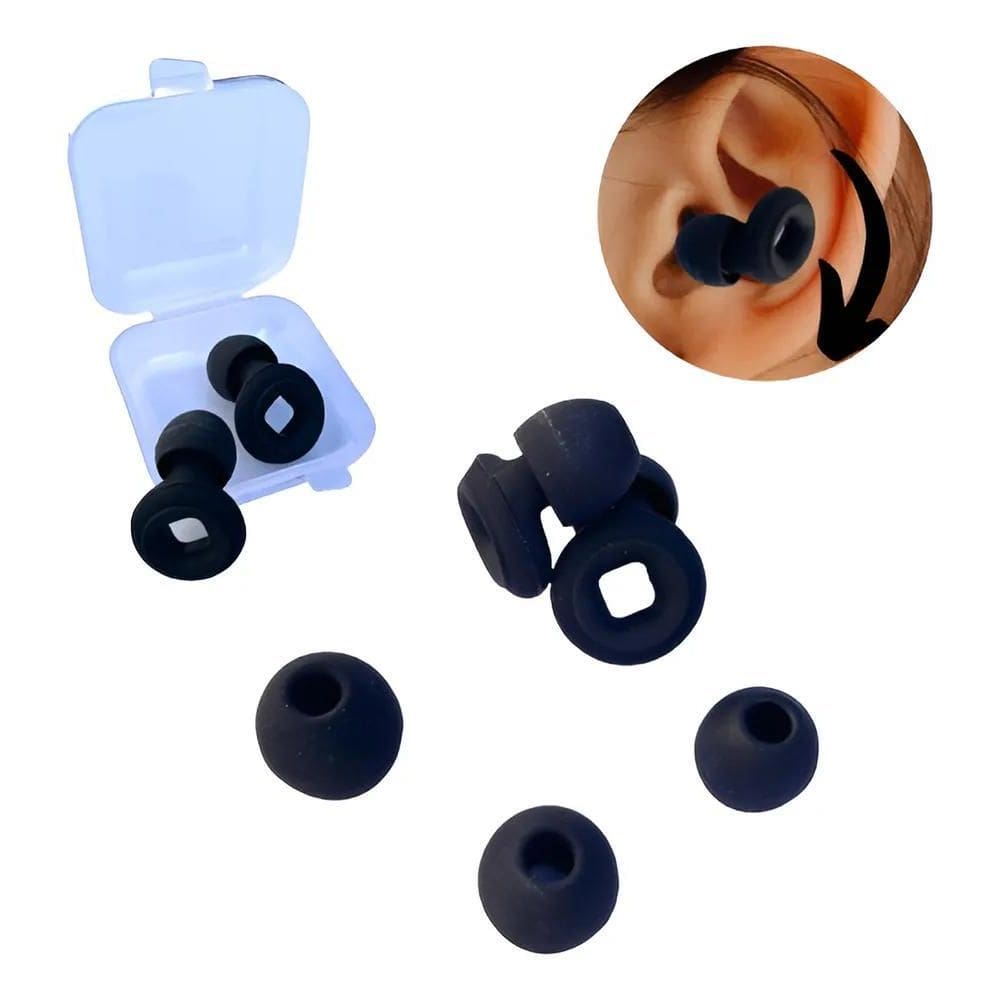 Protetor Auricular Tampao Ouvido Dormir Estudar Natação Pret