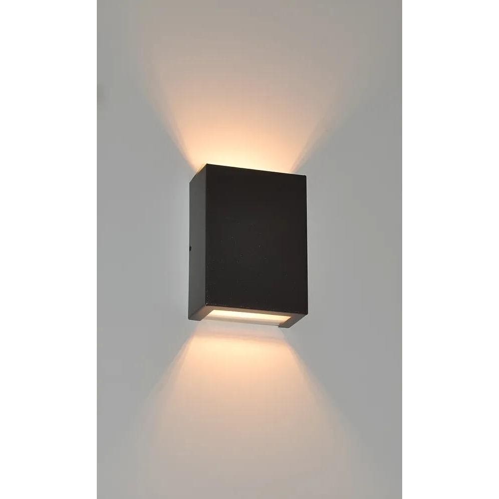 Arandela Alumínio 2 Foco Interna Externa Muro Decoração Bran