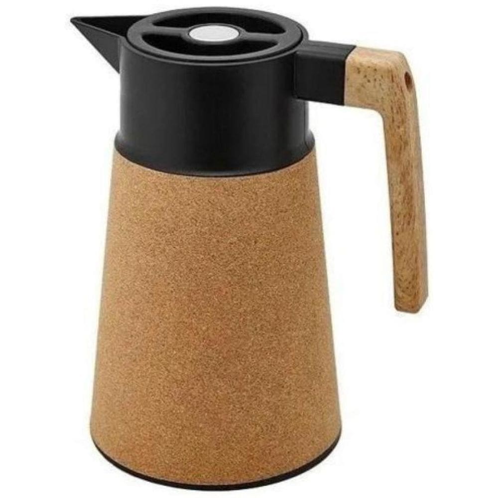 Garrafa Térmica 1 Litro Wincy Casa - Cor Marrom Com Preto