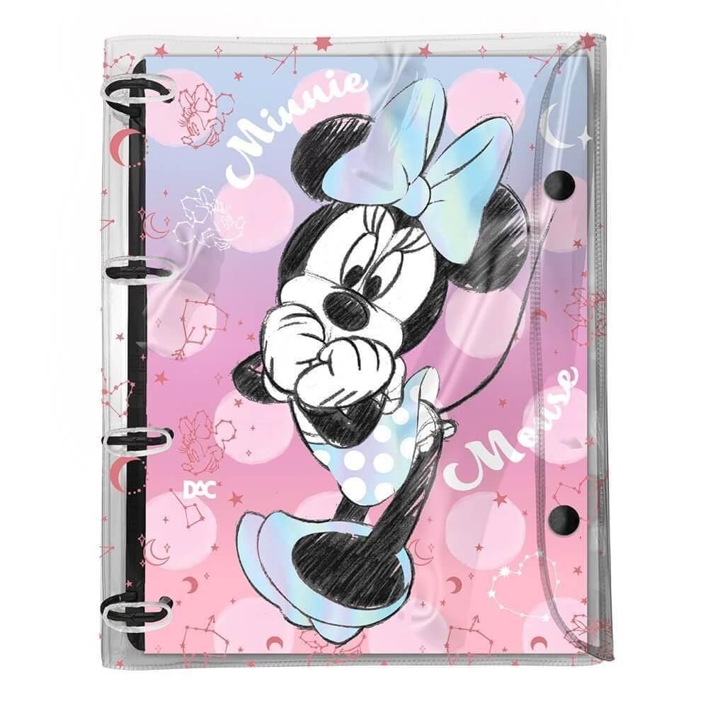 Fichario Universitario Minnie Cristal 192 Folhas