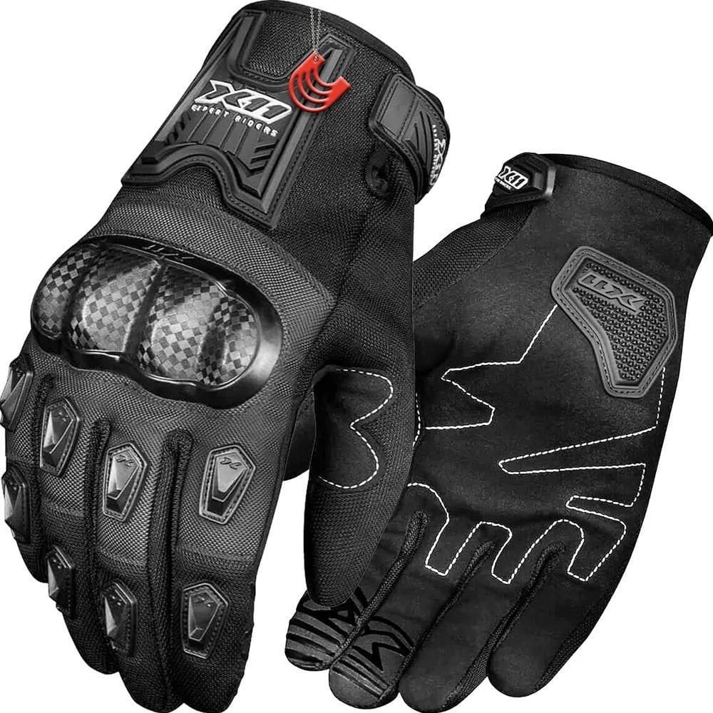 Luva X11 Masculina Blackout 2 Touch Verão Moto Motoc Preto G