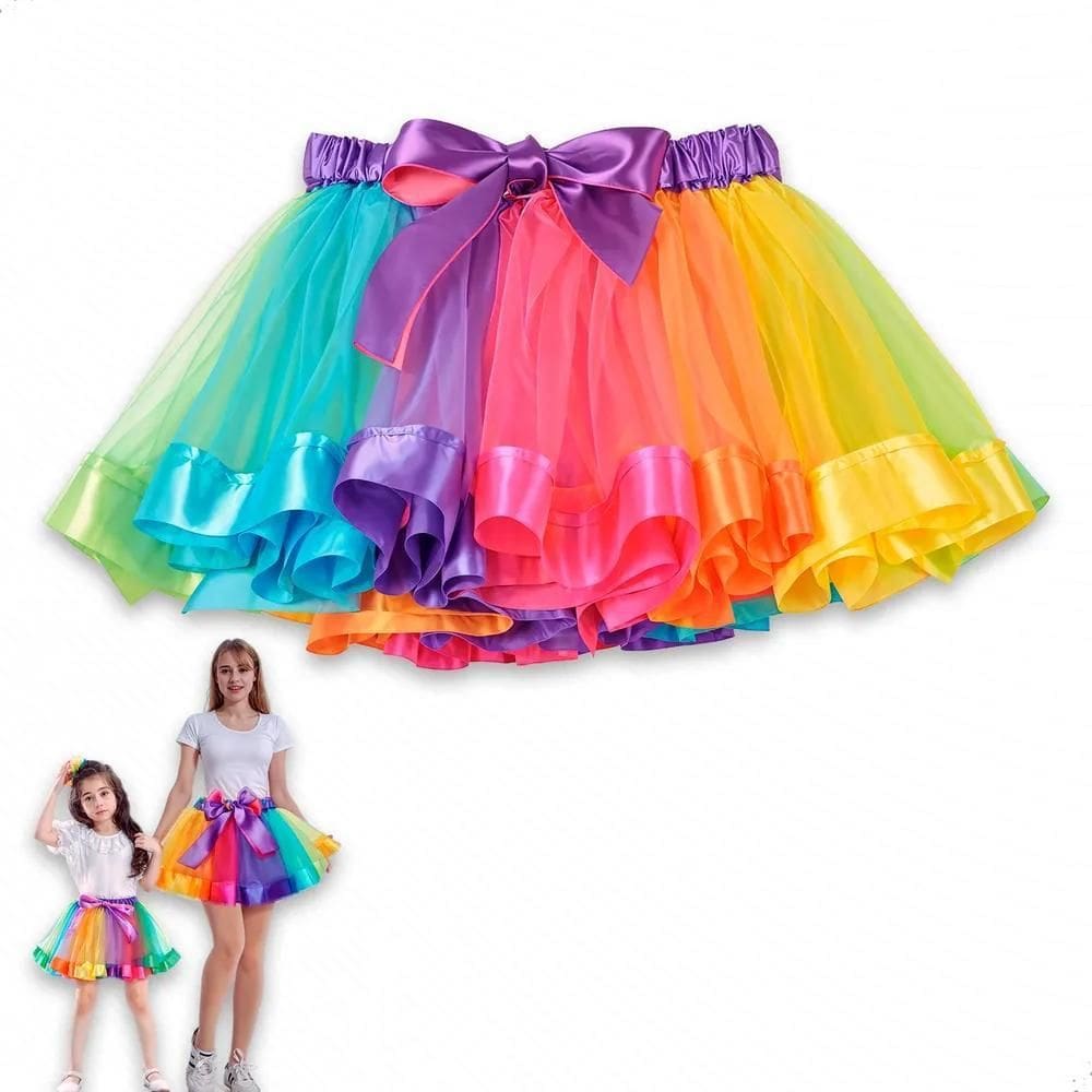 2X Saia Tule Carnaval Colorida Fantasia Adulto Bloquinho