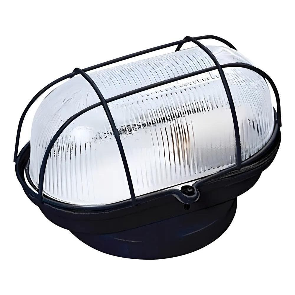 Luminária Arandela Tartaruga Vidro Aço Blindada Calor Sauna