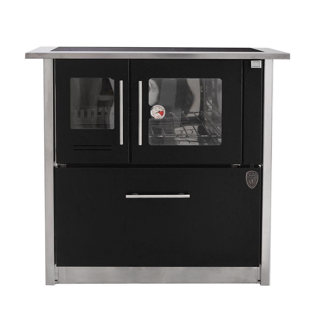 Fogão A Lenha Eclipse Direito Preto Chapa Vitroceramica N2