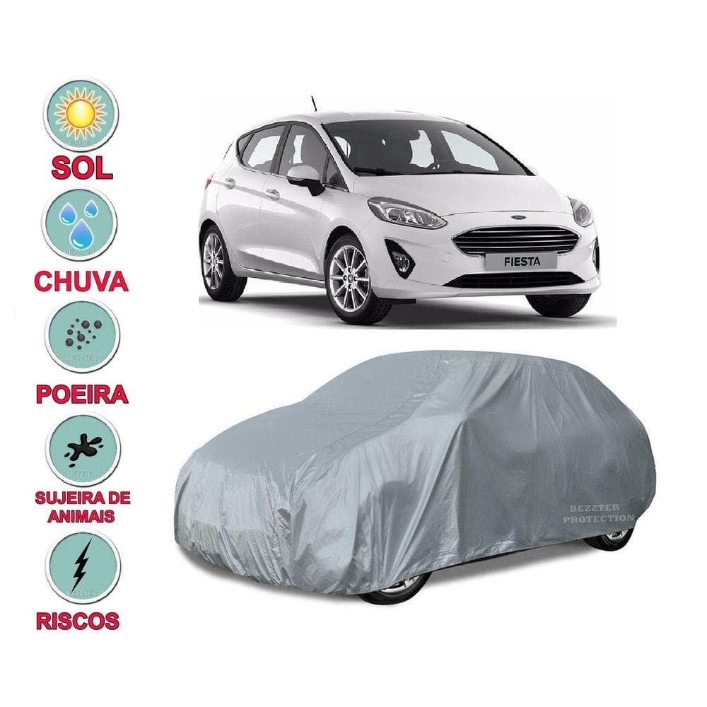 Capa Cobrir Carro Fiesta Hatch Impermeável Proteção Bezzter