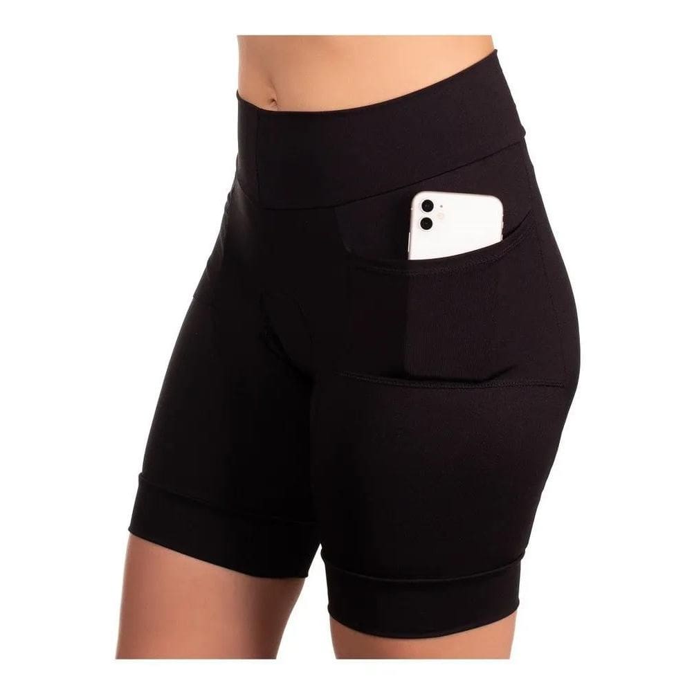 Bermuda Ciclismo Gel Ciclista Feminina Short Bike Fe Preto M