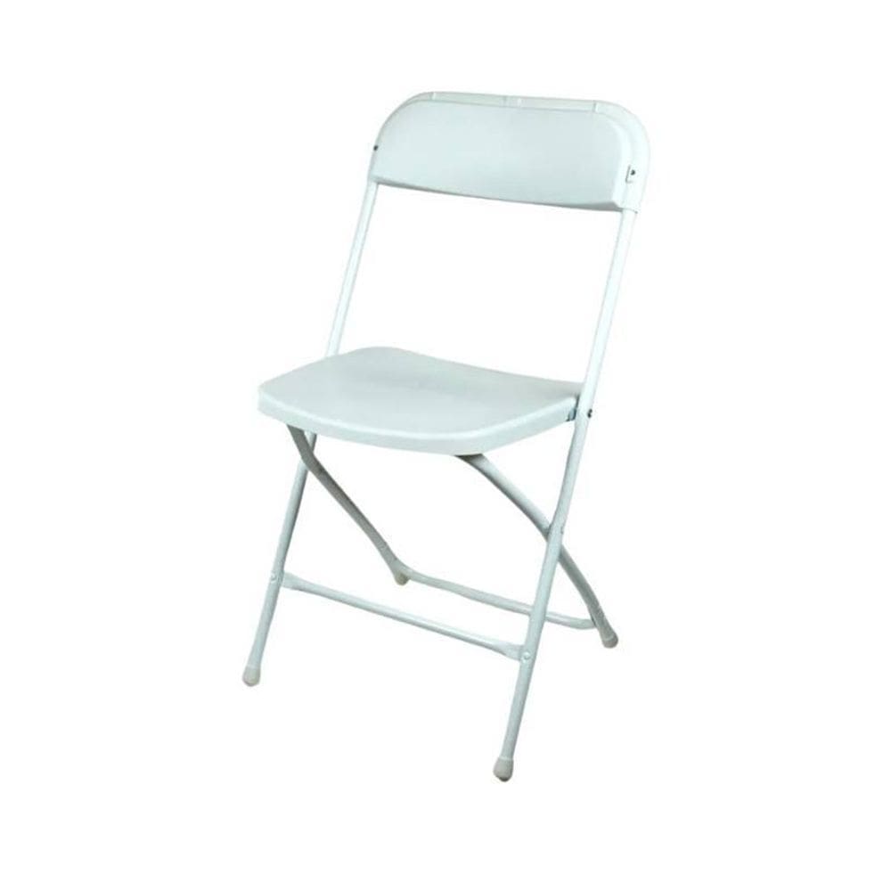 Cadeira Branca Dobrável Camping Eventos Churrasco Feiras