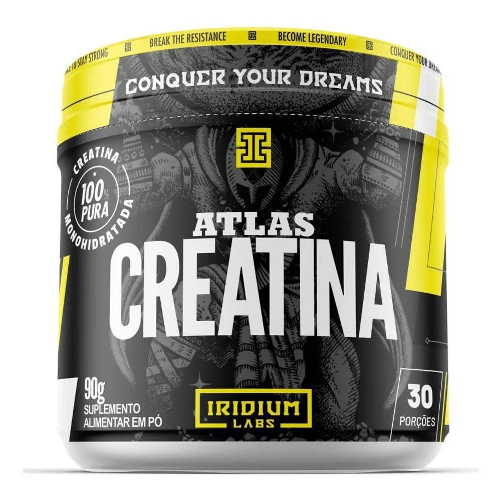 2X Atlas Creatina 90G - Iridium Labs Sabor Sem Sabor