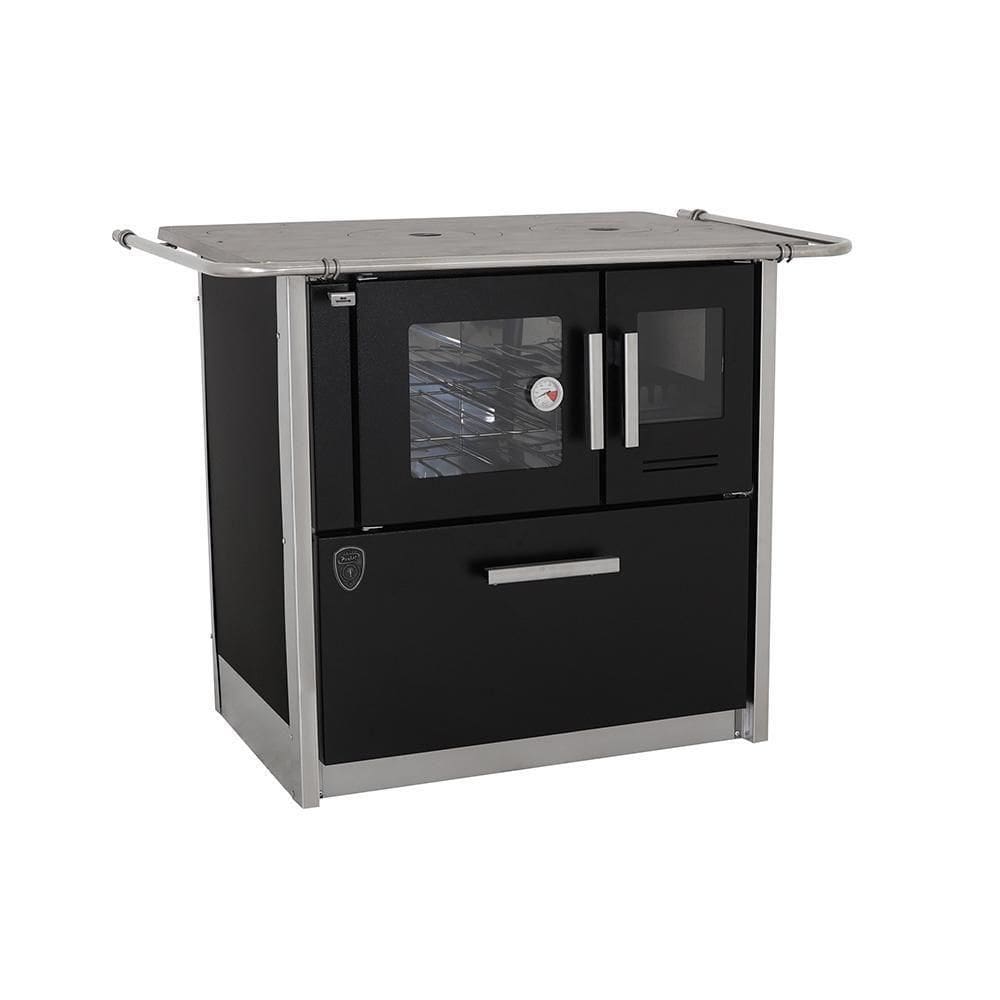 Fogão A Lenha Eclipse Esquerdo Preto Chapa Ferro Fundido N2