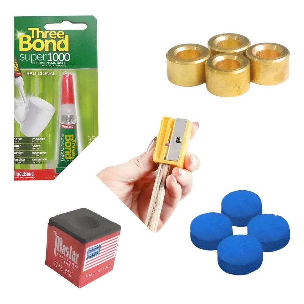 Kit Reparo Ponteira Sola De Taco Bilhar Sinuca