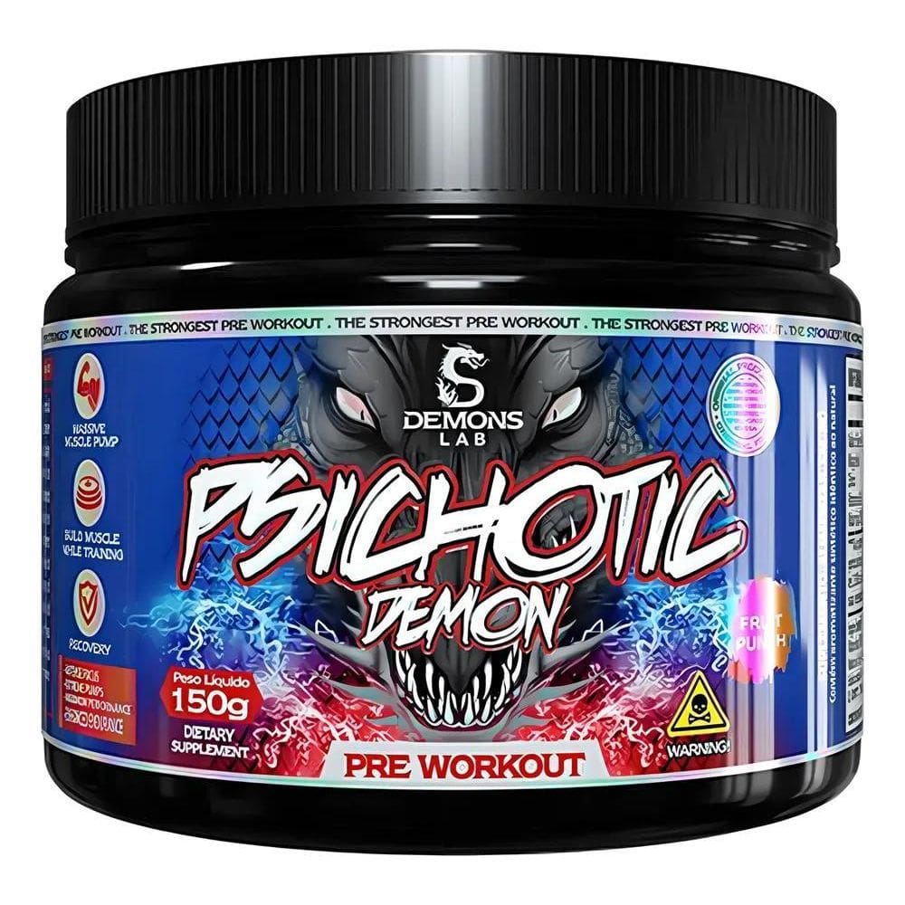 2X Suplemento Em Pó Demons Lab Psychotic Sabor Fruit Punch E