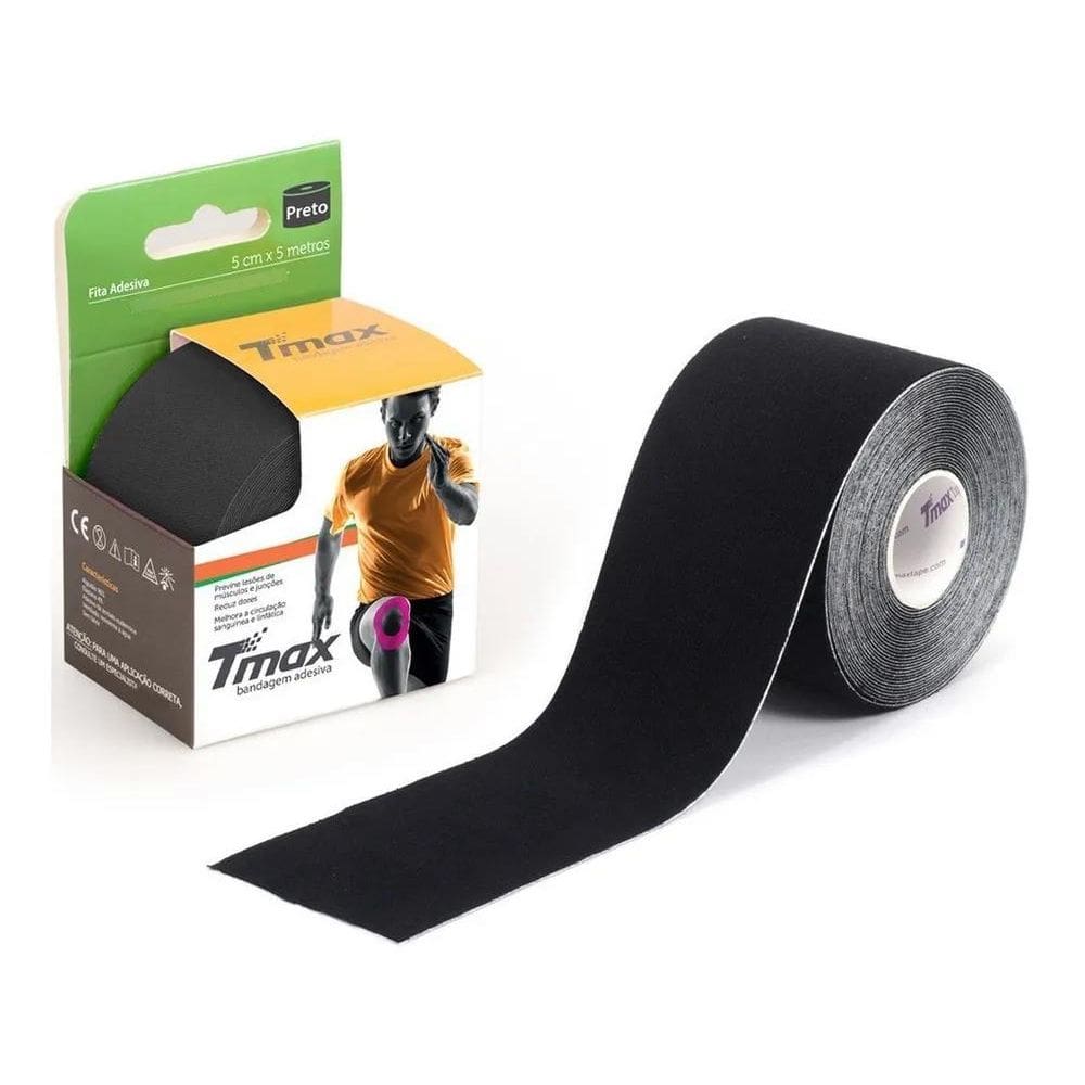2X Fita Bandagem Kinesiology Tape Elástica Adesiva Tmax 5M C