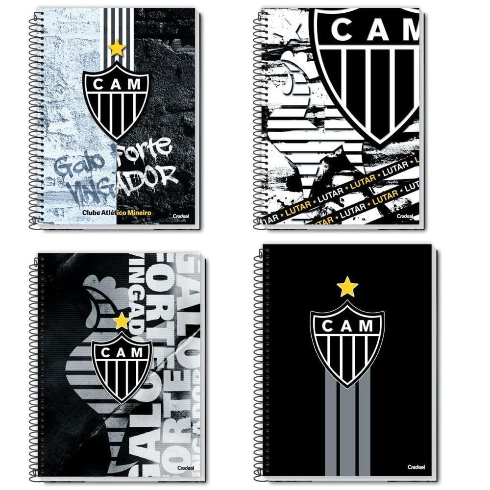 Caderno Universitario 1M 80Fls Atletico Mg Credeal