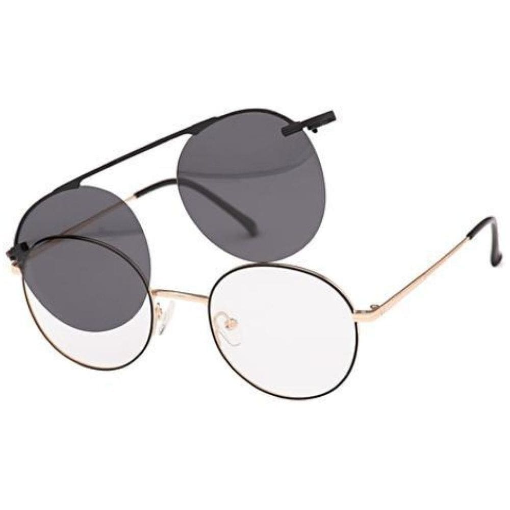 Armação Óculos Clipon 2 Em 1 Grau Masculino Redondo Déli