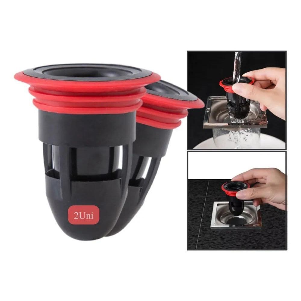 2X Kit 2 Drenos Eliminadores De Odores Para Ralos Banheiro C