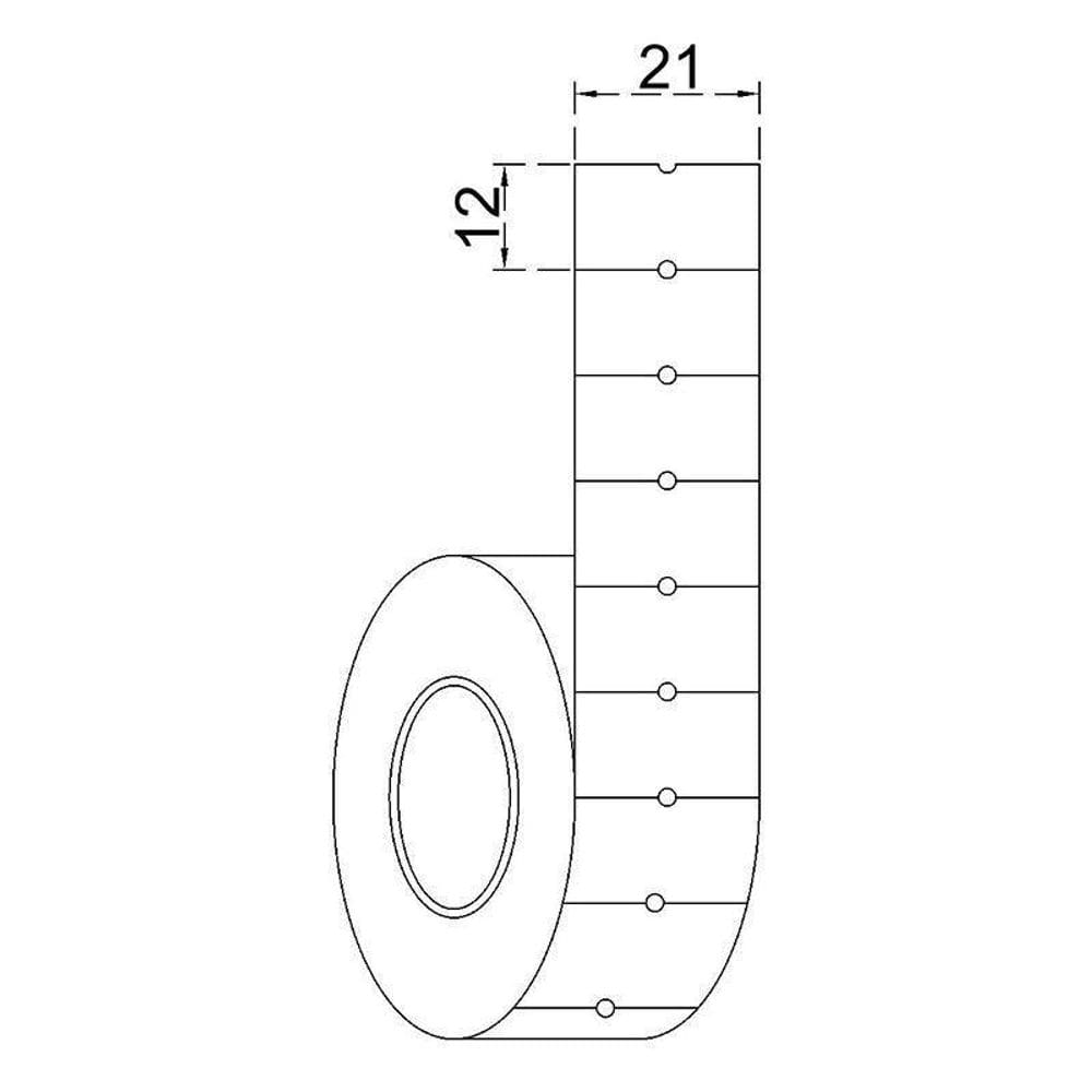 Etiqueta Refil Fixxar Mx-5500  21X12Mm  - 10 Rolos