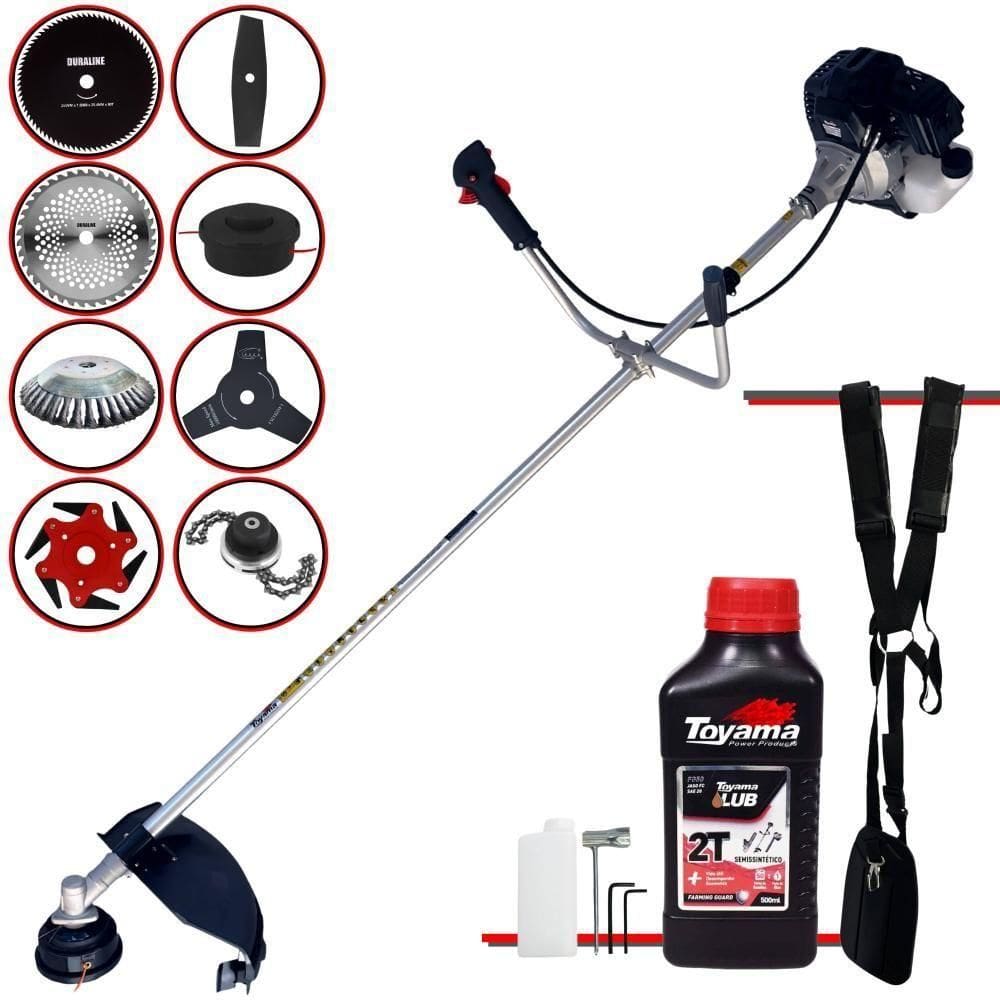 Roçadeira Robusta 8 Em 1 Toyama Rt43lb25a 43cc + óleo Toyama