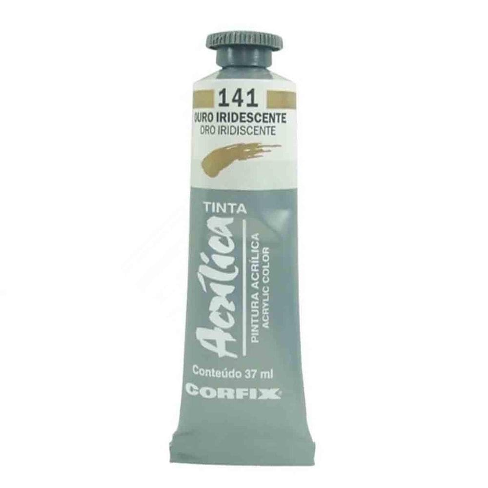 Tinta Acrilica Corfix Metalica 141 Ouro Iridescente 37Ml