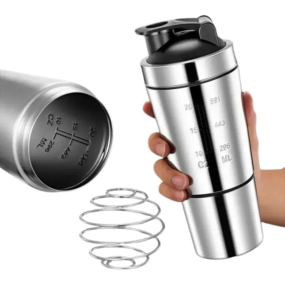 2X Coqueteleira Academia Pré Treino Whey Protein Com Mistura