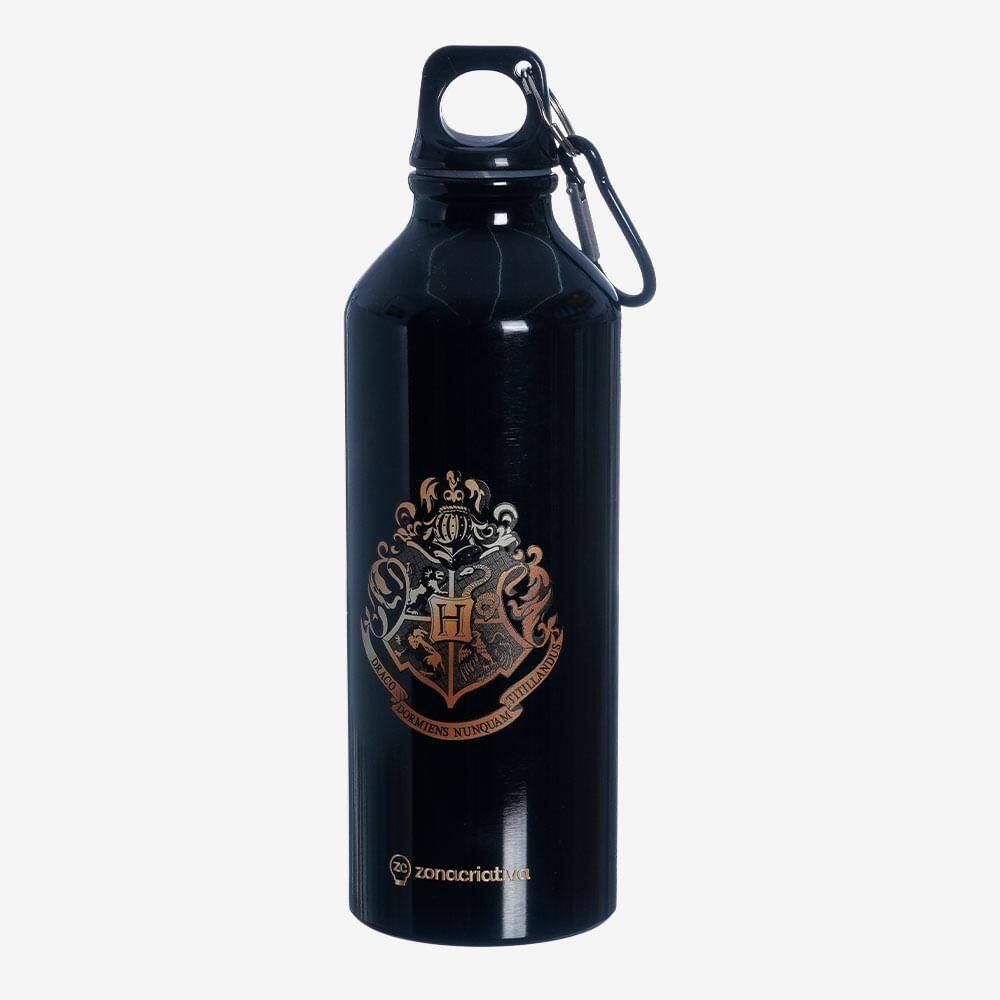 Garrafa Com Mosquetão Hogwarts - Harry Potter