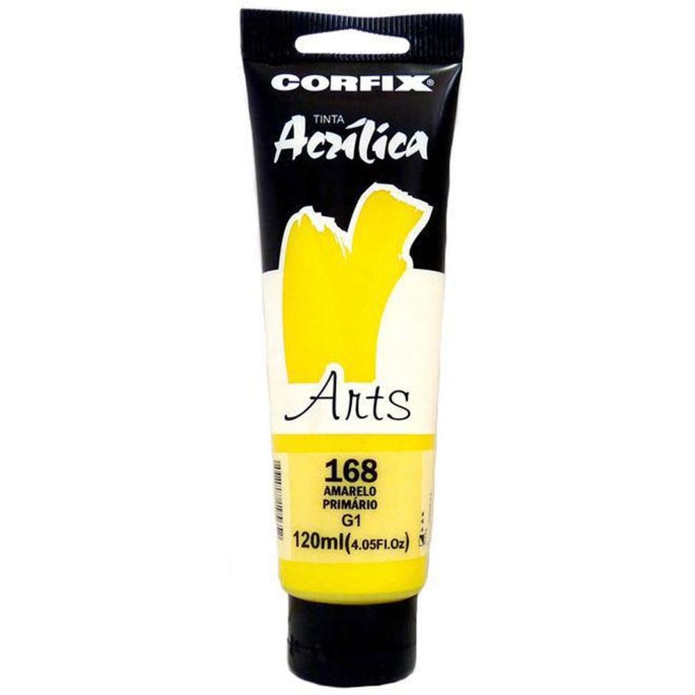 Tinta Acrílica Arts Amarelo Primário 168